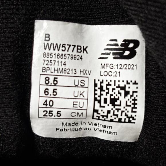 🔴 NEW BALANCE Women`s Size 8.5 Black Athletic Running Shoes WW577BK - Picture 8 of 8